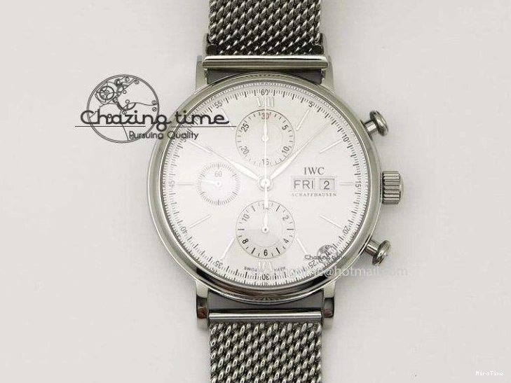 MIROTIME 0326 Bright Pilot Chrono SS AZF 1:1 Best Edition Green Dial on Brown Leather Strap A 7059